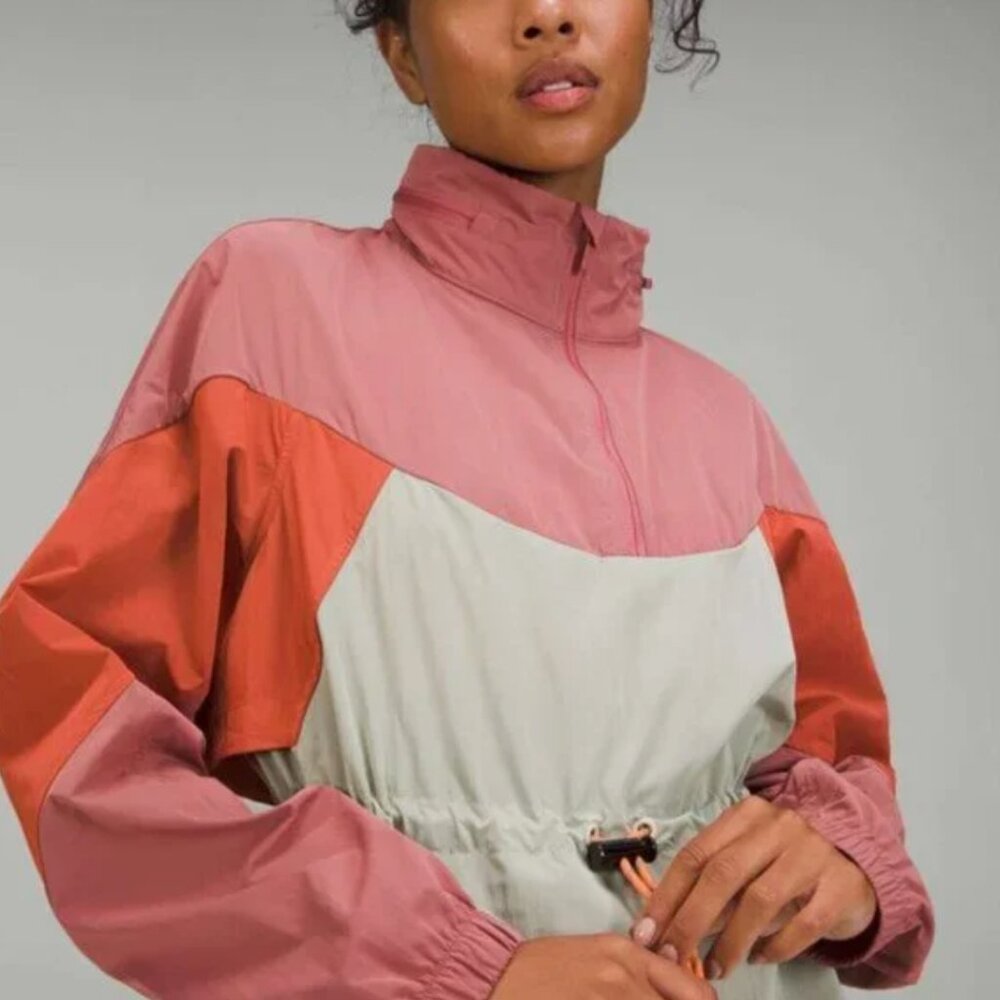 Lululemon Evergreen Anorak, Size 8, Brier Rose/pale Raspberry/Natural Ivory